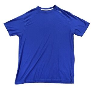 Mens Tasc Performance Bamboo T Shirt Short Sleeve Athletic Stretch Blue Medium